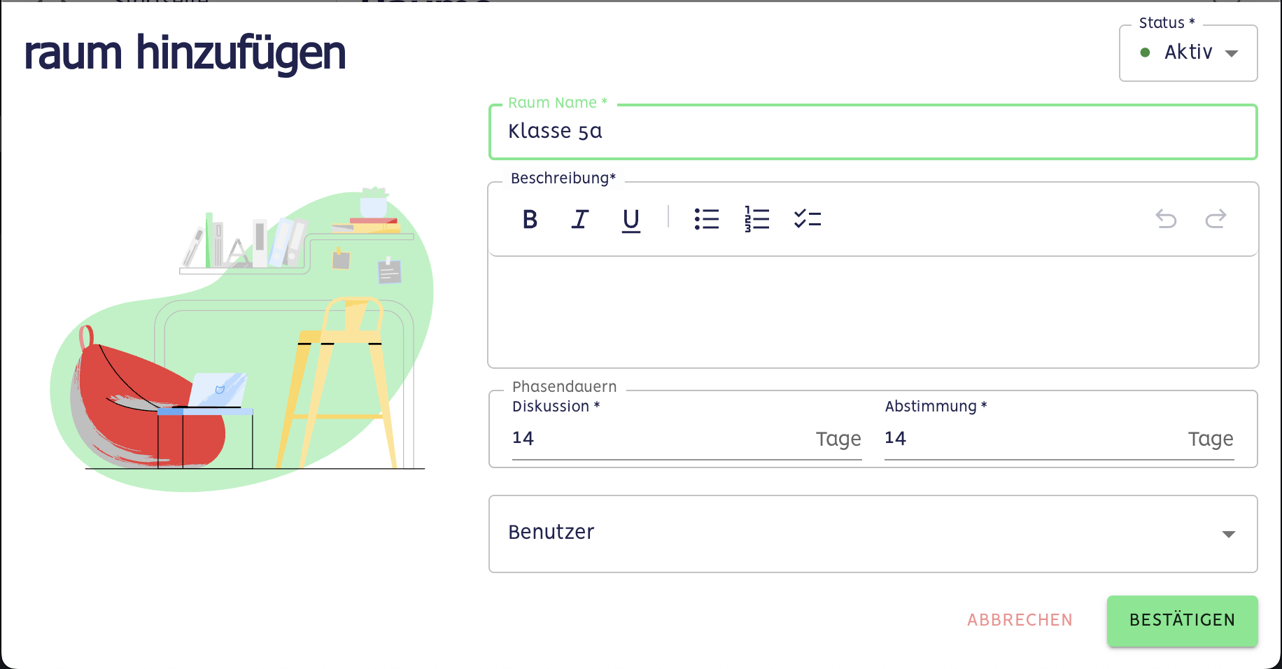 Raum erstellen